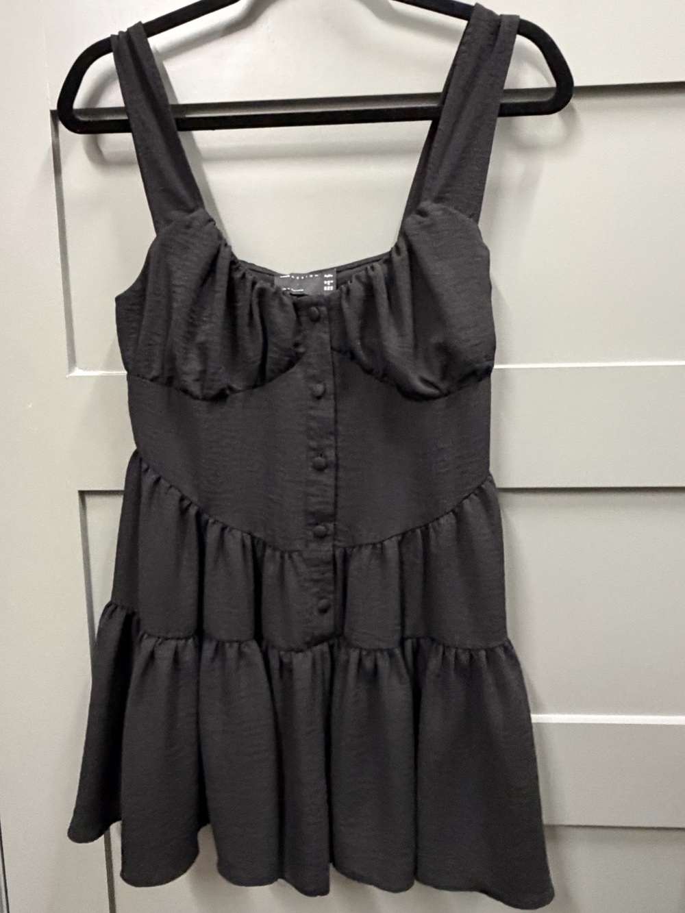 ASOS Black Tiered Button-Front Women's Romper